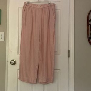 Eileen Fisher Pink Linen Pants